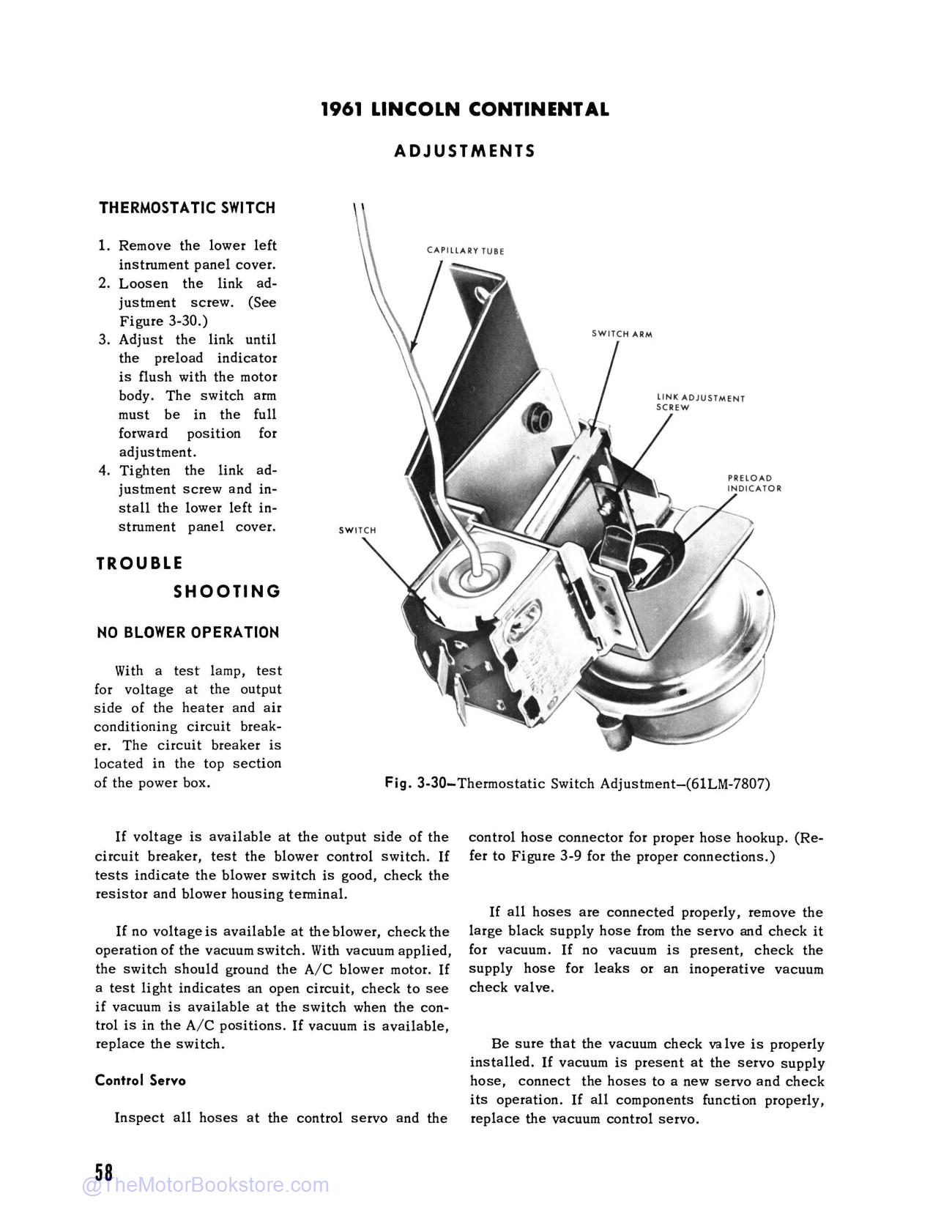 1955 - 1961 Lincoln, Mercury & Edsel Air Conditioning Service Manual - Sample Page