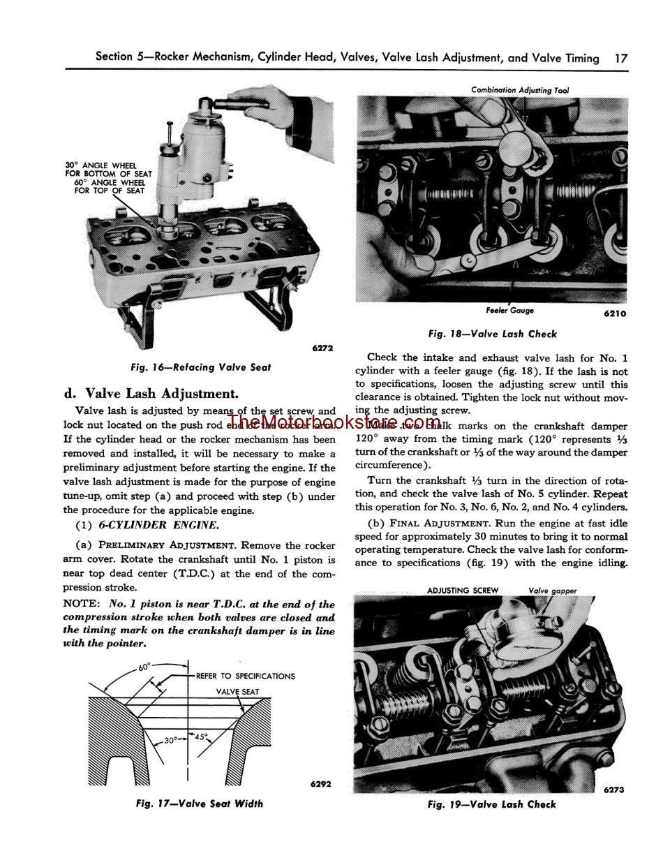 1955 Ford Car and Thunderbird Shop Manual Sample Page - Engine