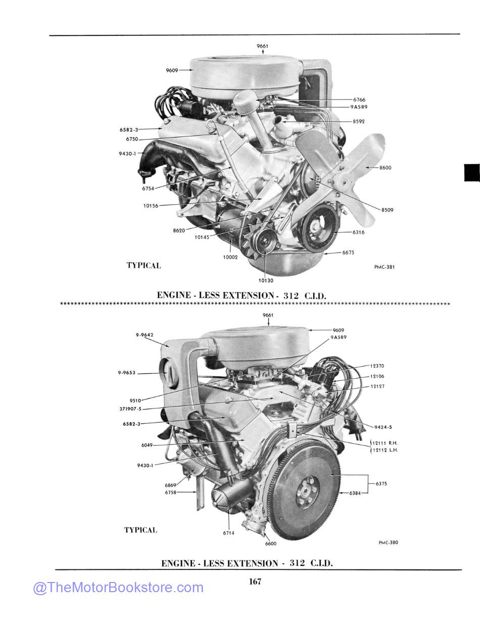 1956 - 1959 Mercury Master Parts Catalog  Sample Page 1 - Engine