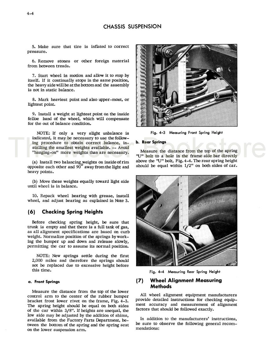 1956 Cadillac Shop Manual Sample Page - Chassis Suspension