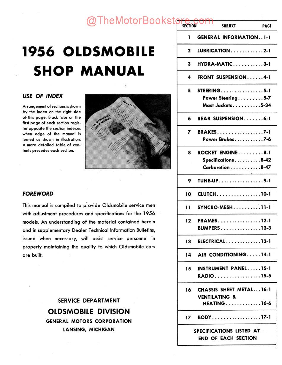 1956 Oldsmobile Shop Manual