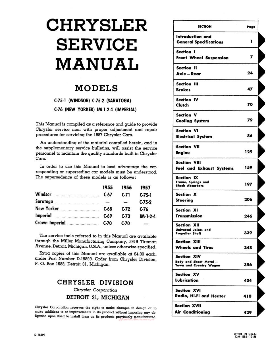 1957 chrysler service manual
