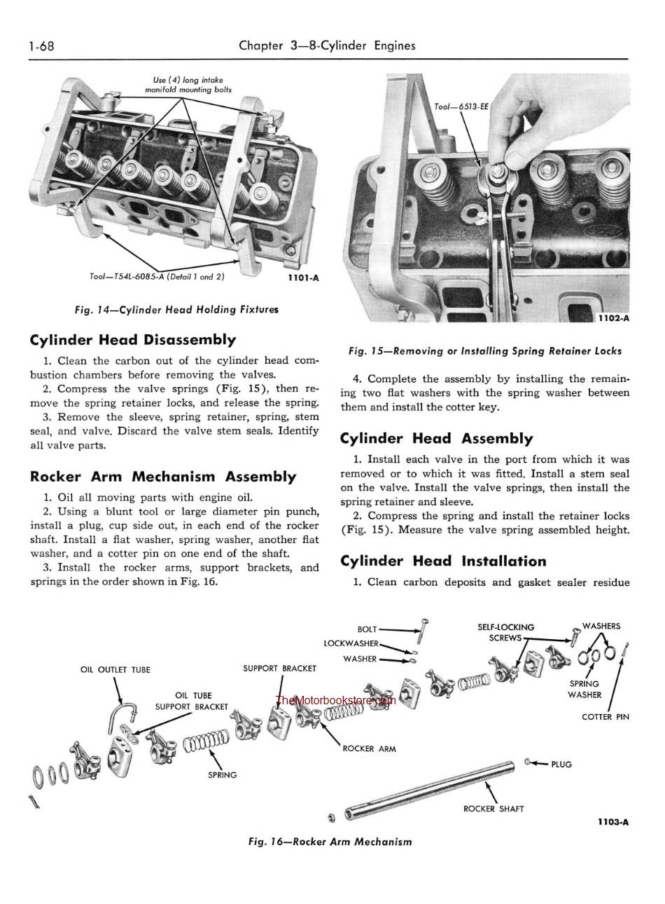 1957 Ford Car Shop Manual Sample Page - Engines