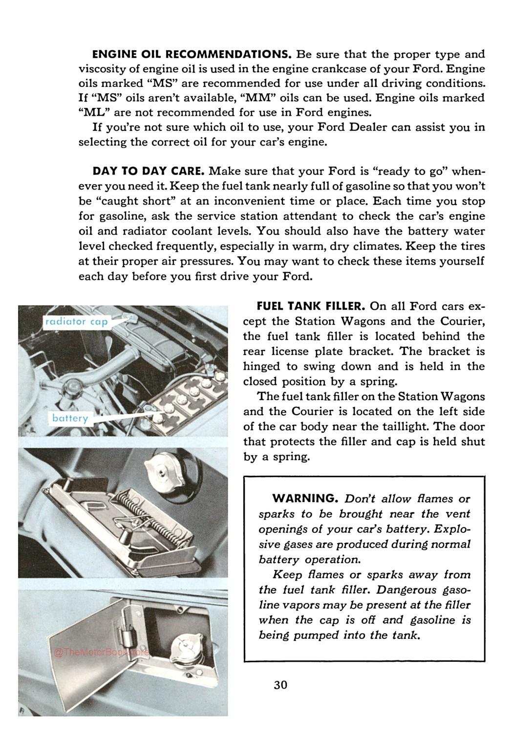 1957 Ford Car Owner's Manual - Sample Page