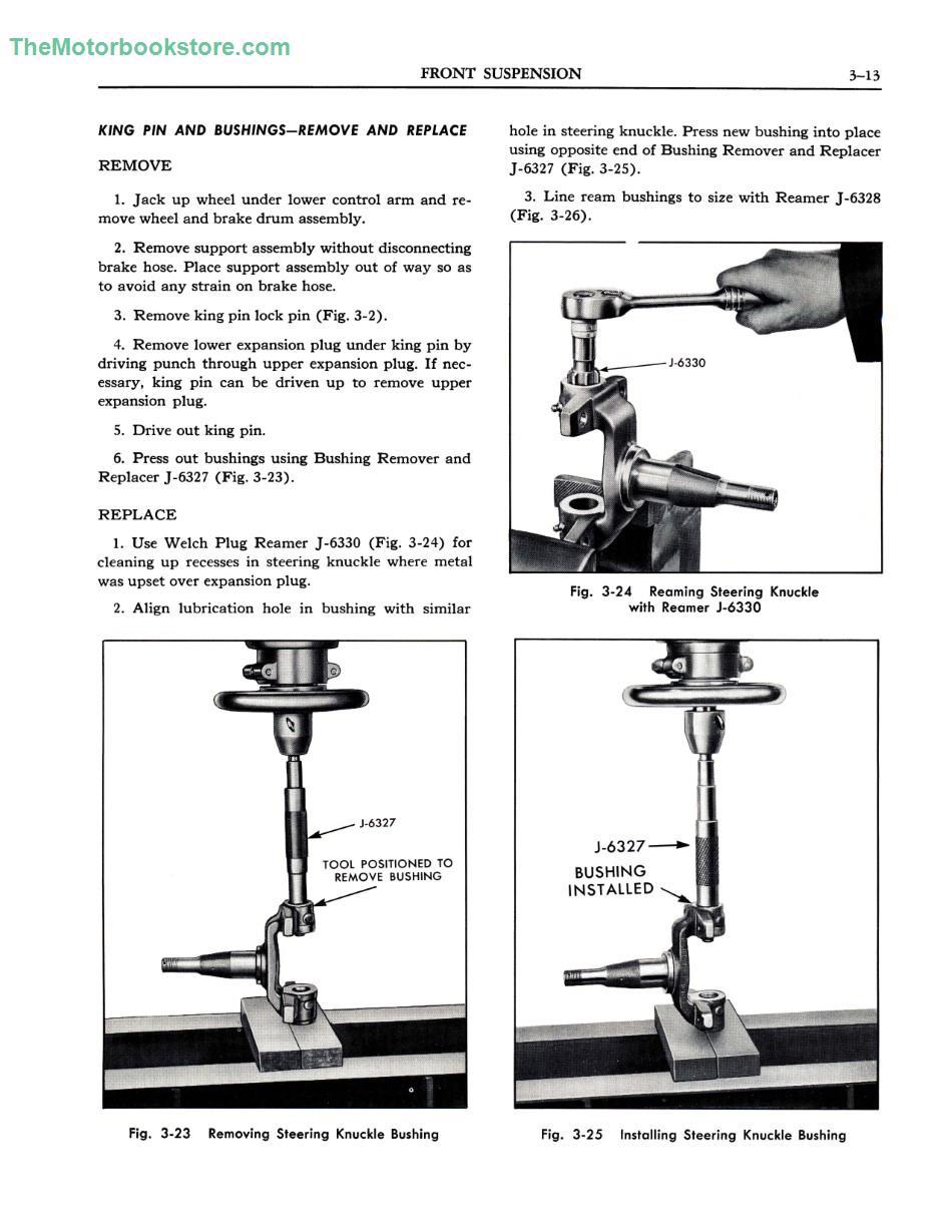 1957 Pontiac Shop Manual Sample Page - Front Suspension