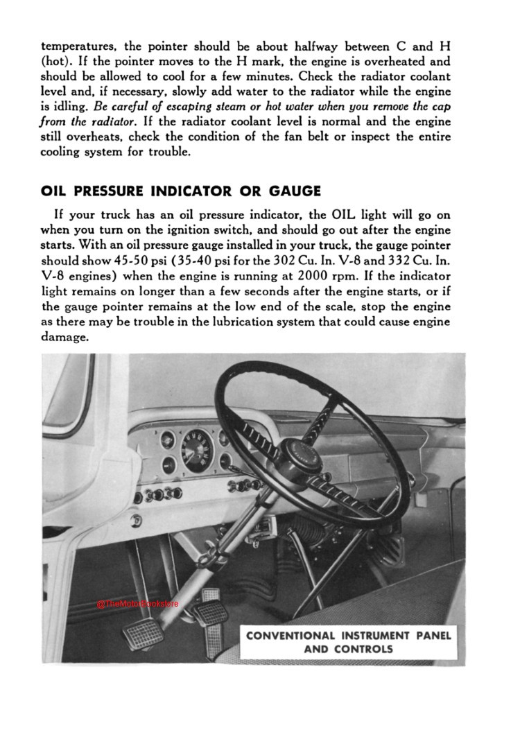 1958 Ford Truck Operator's Manual - Sample Page