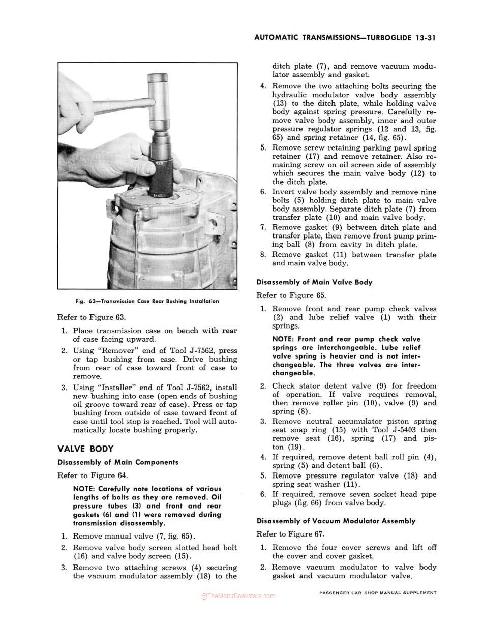 1959-1960 Chevrolet Shop Manual Sample Page - Automatic Transmission Section