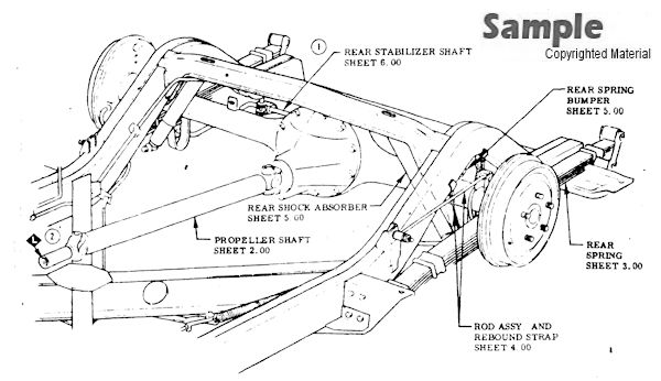 1959 Corvette Factory Assembly Manual - Rear Suspension Sample Page