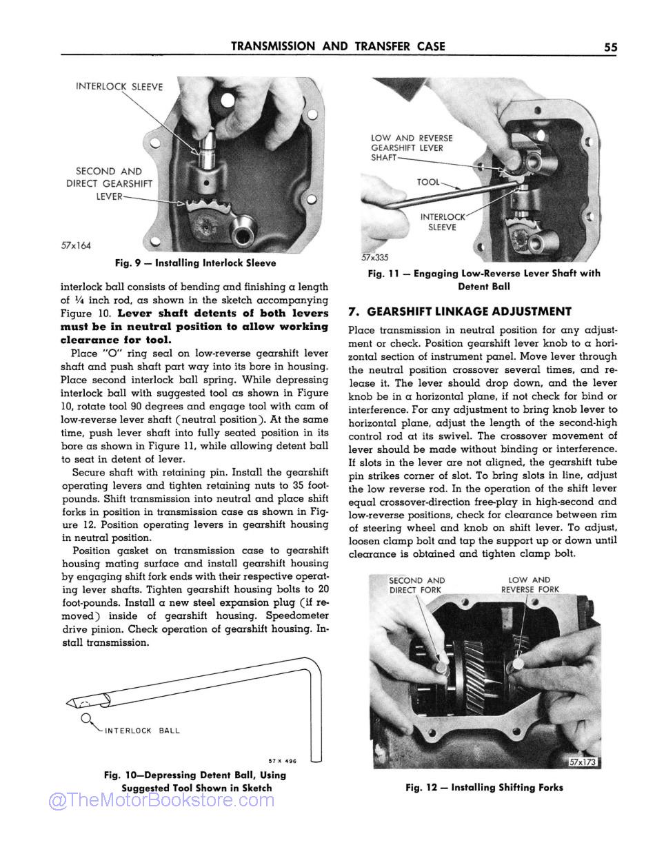 1959 Dodge Truck Shop Manual Supplement Sample Page  - Transmission and Transfer Case