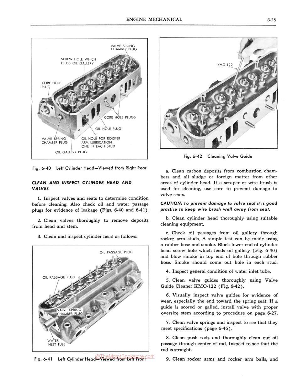 1965 Pontiac Shop Manual Sample Page - Engine Cylinder Heads