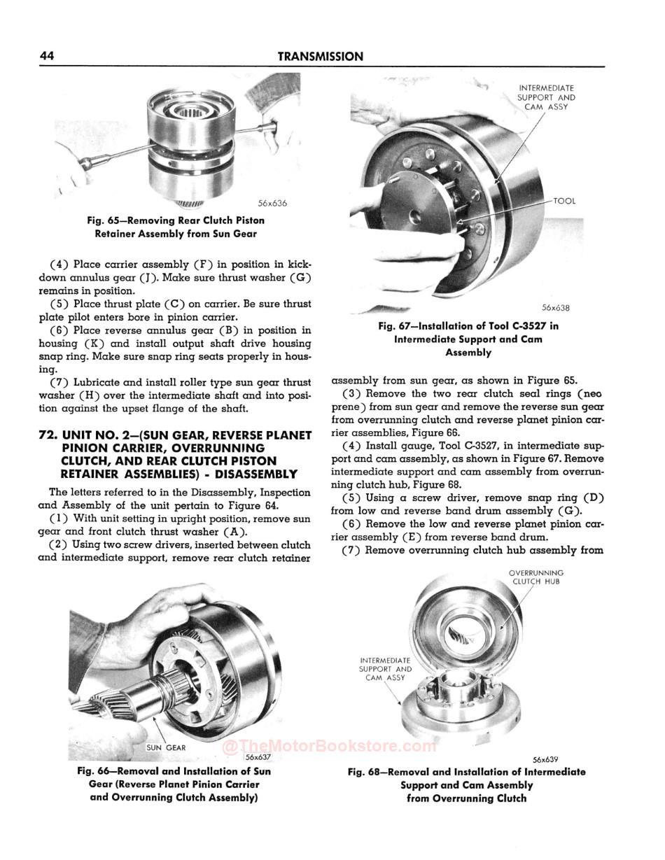 1960 - 1961 Dodge Car Shop ManualSample Page - Transmission