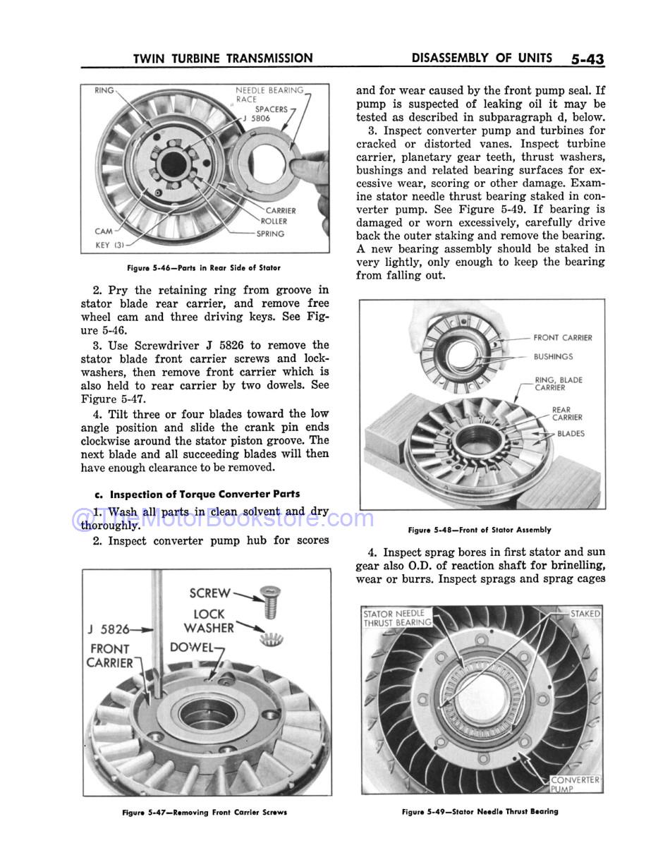 1960 Buick Shop Manual - Sample Page - Twin Turbine Transmission