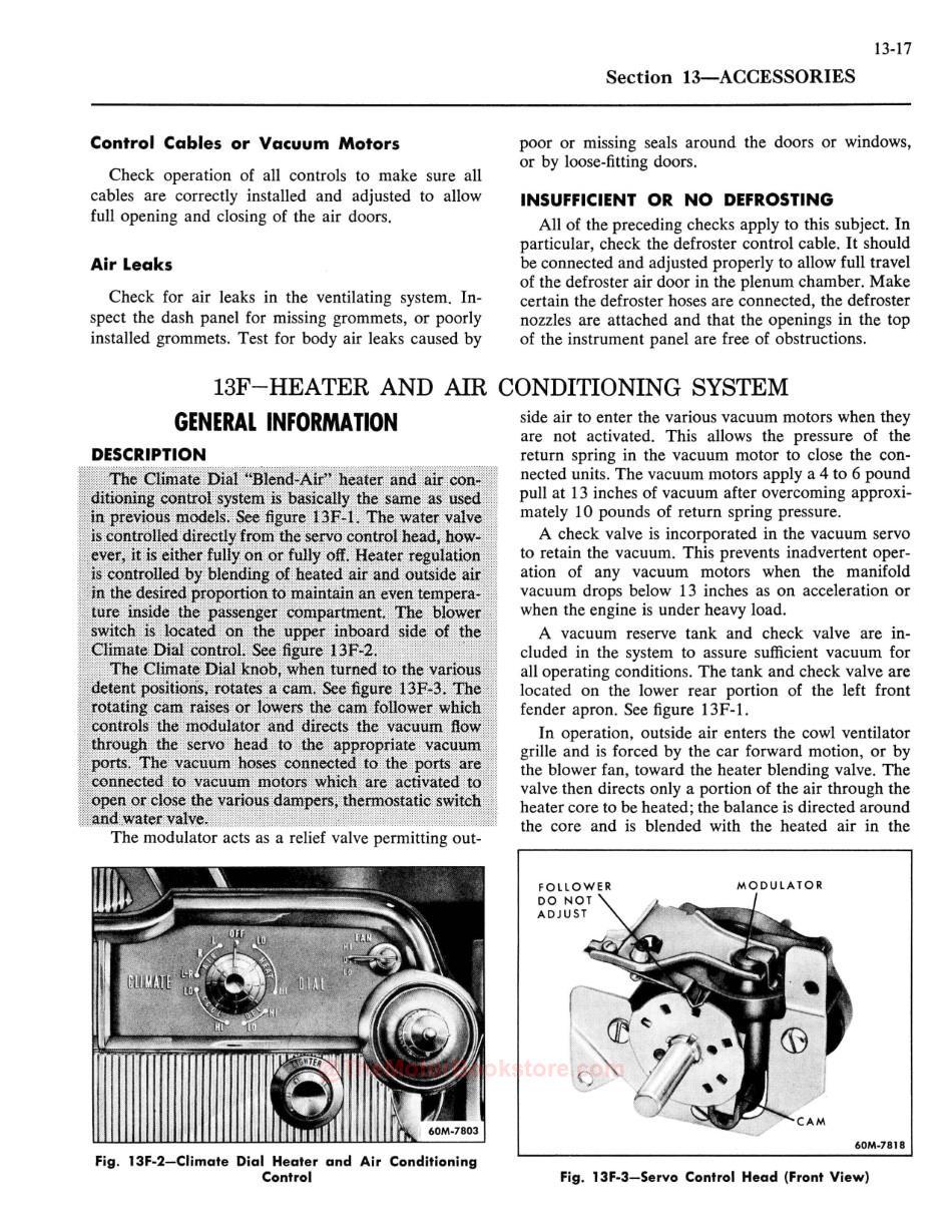 1960 Mercury Maintenance ManualSample Page - Servo Control Head