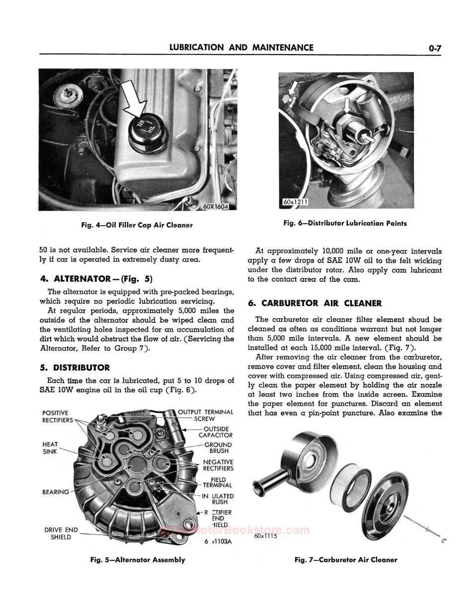 1961 Dodge Lancer Service ManualSample Page - Distributor