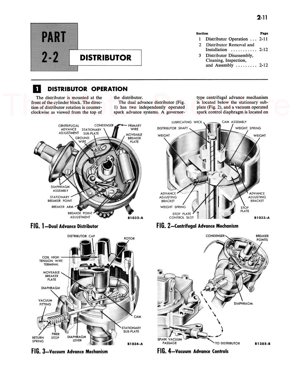 1961 Ford Thunderbird Shop Manual Sample Page - Distributor 1961 Ford Thunderbird Shop Manual Sample Page - Distributor
