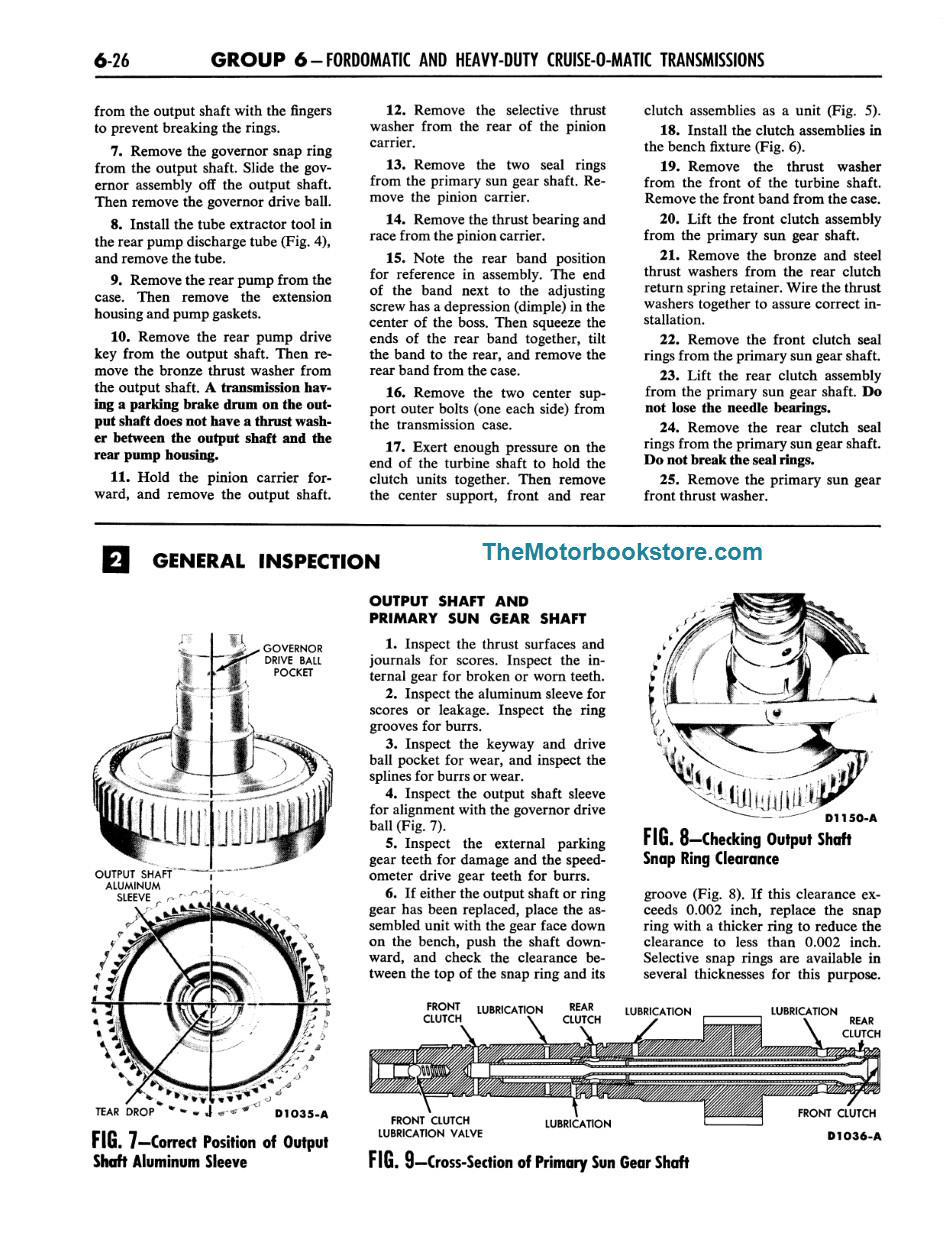 1961 Ford Truck Shop Manual Sample Page - Transmission