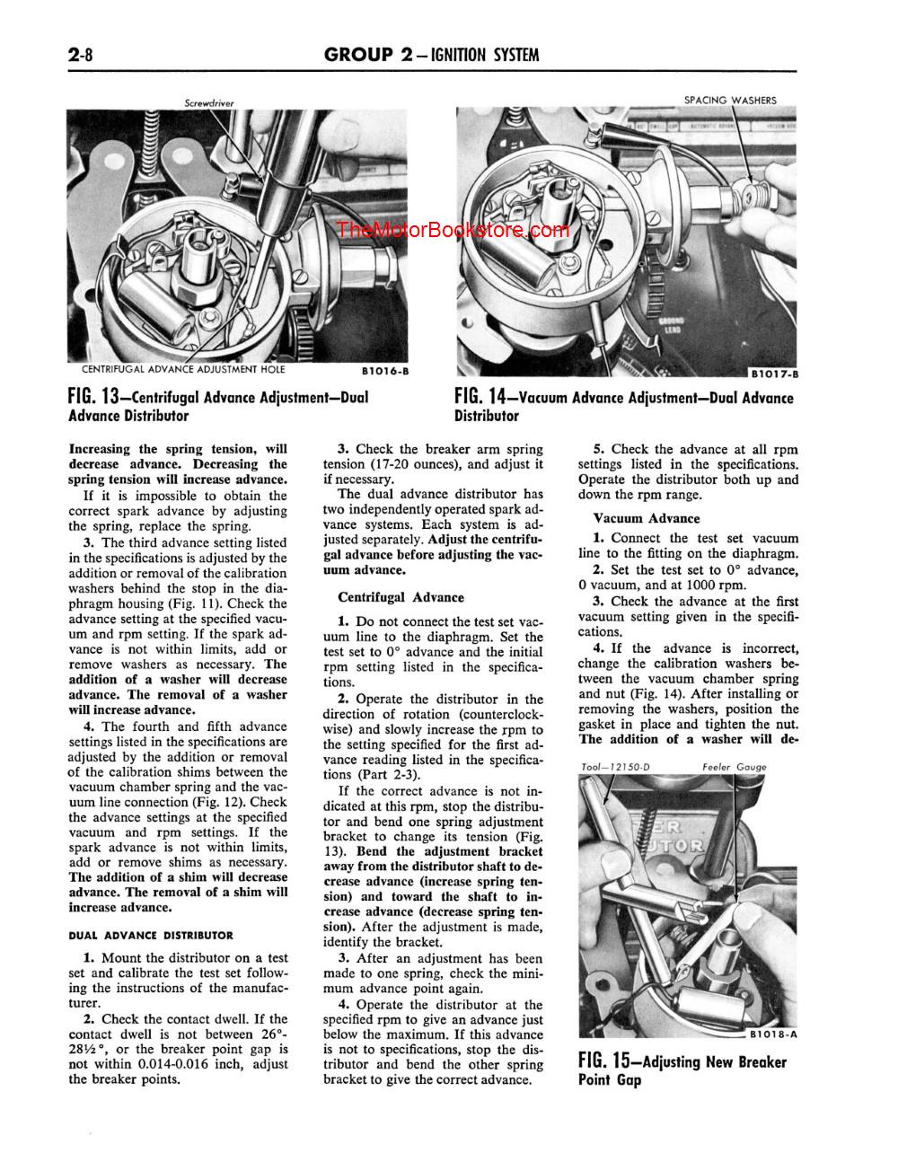 1962-1963 Ford Galaxie Shop Manual Sample Page - Ignition