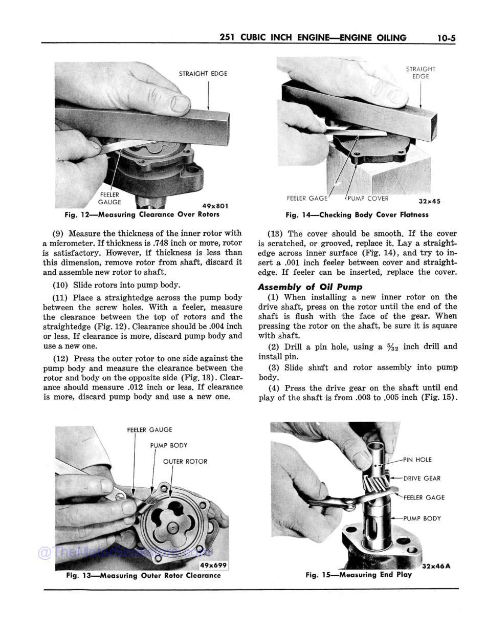 1962 Dodge Truck S Series Shop Manual Sample Page  - Engine Oil Pump Assembly