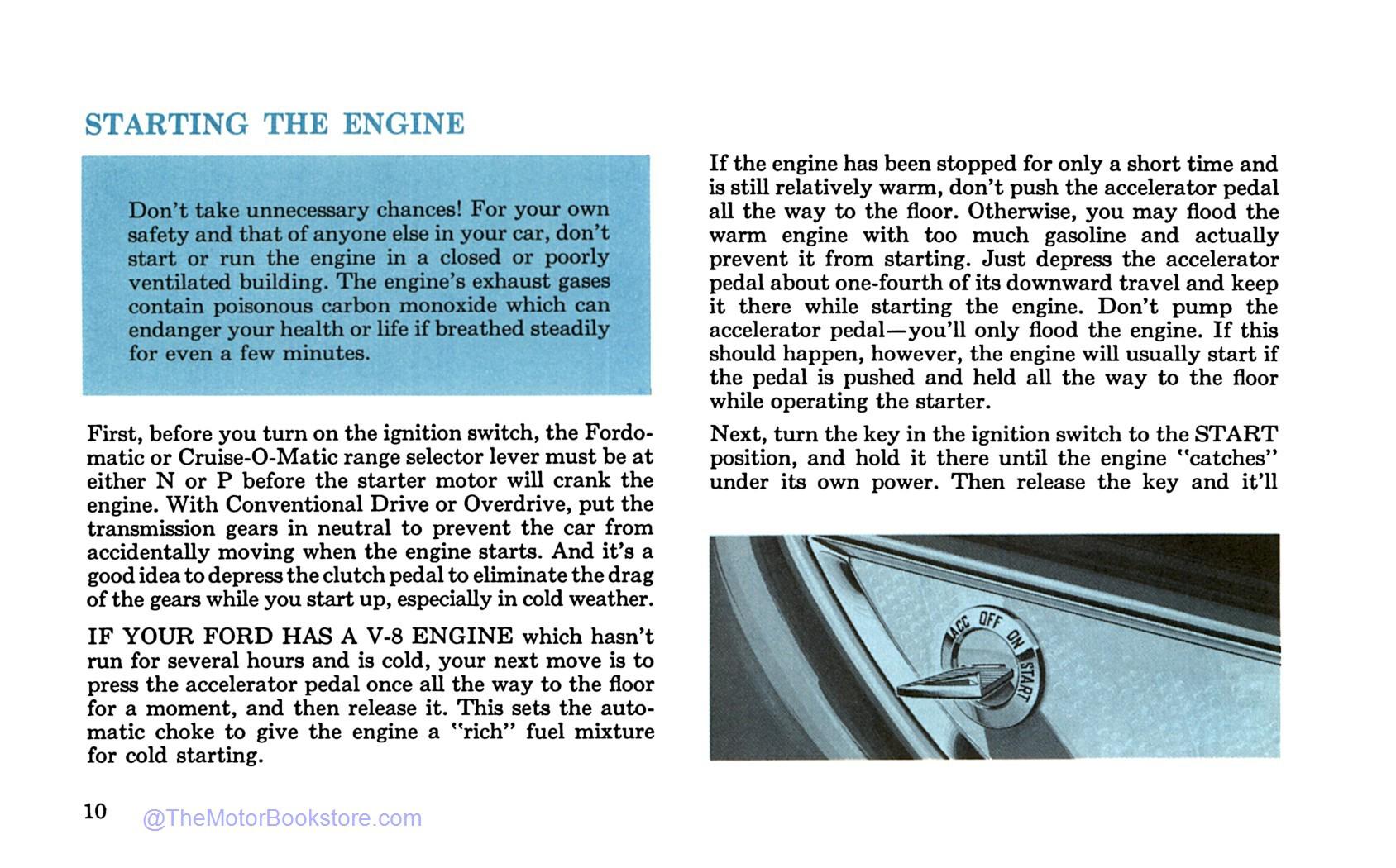 1962 Ford Galaxie Owner's Manual - Sample Page