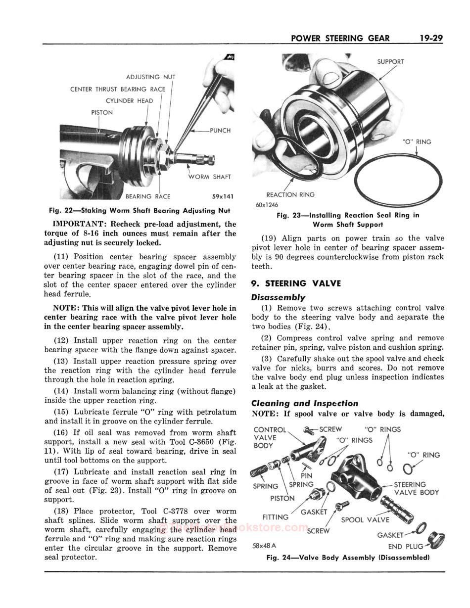 1962 Plymouth and Valiant Shop ManualSample Page - Steering Valve