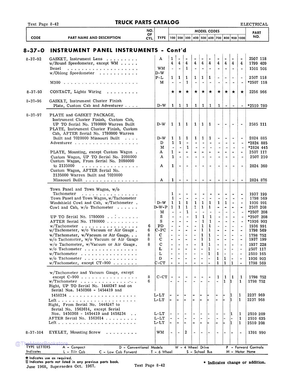 1963-1968 Dodge Truck Parts Catalog Book - Sample Page 1