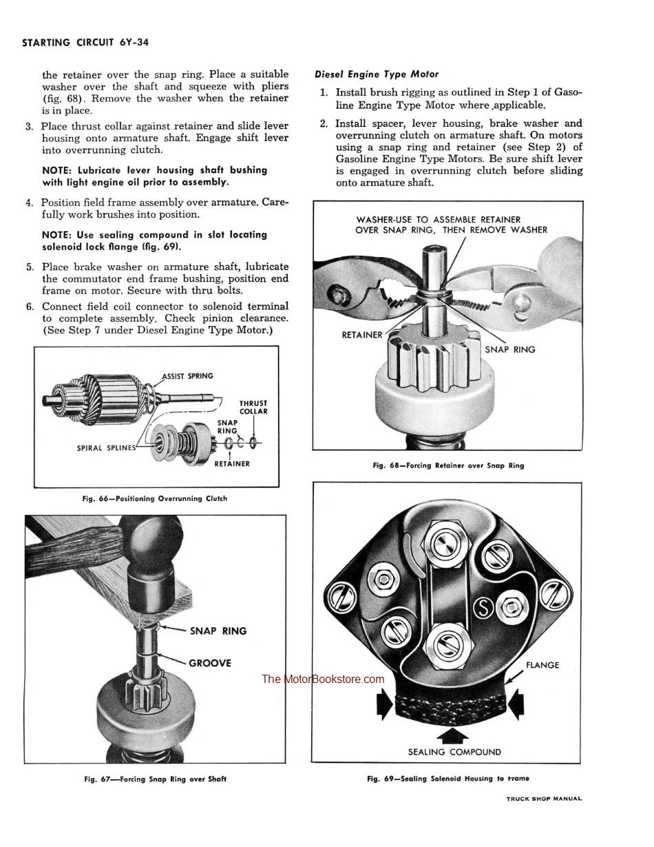 1963 Chevrolet Shop Manual Sample Page - Starter