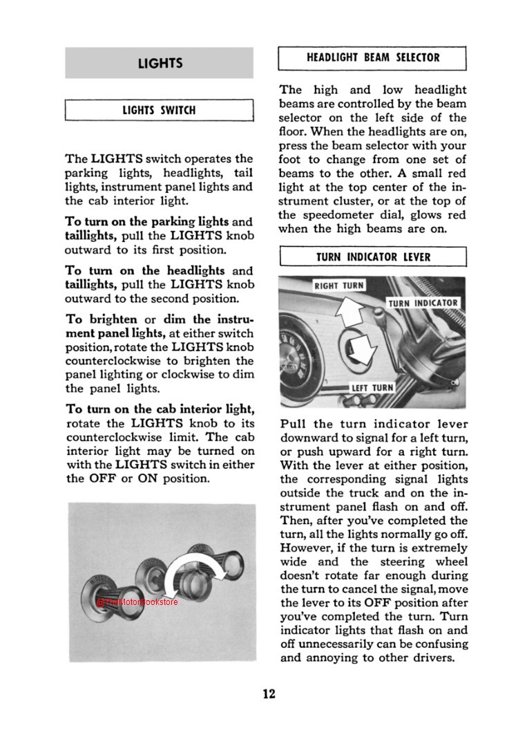 1963 Ford Truck Operator's Manual - Sample Page