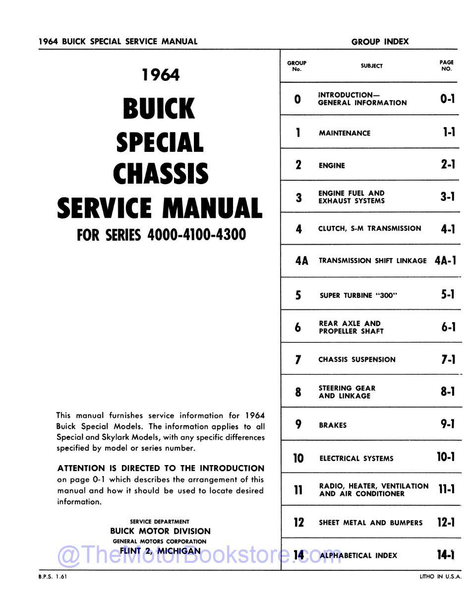 1964 Buick Special Skylark Manual