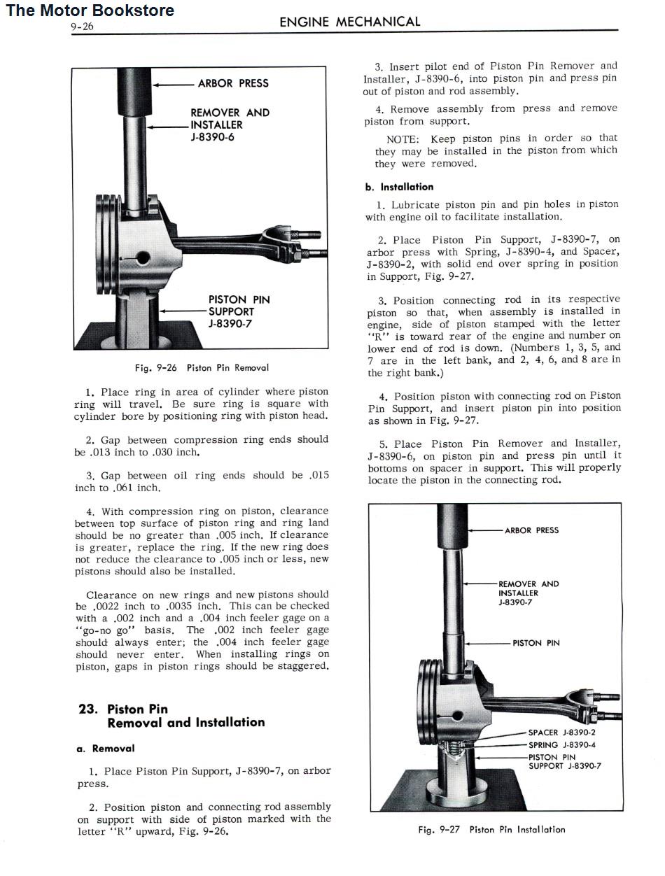 1964 Cadillac Shop Manual Sample Page - Engine Mechanical