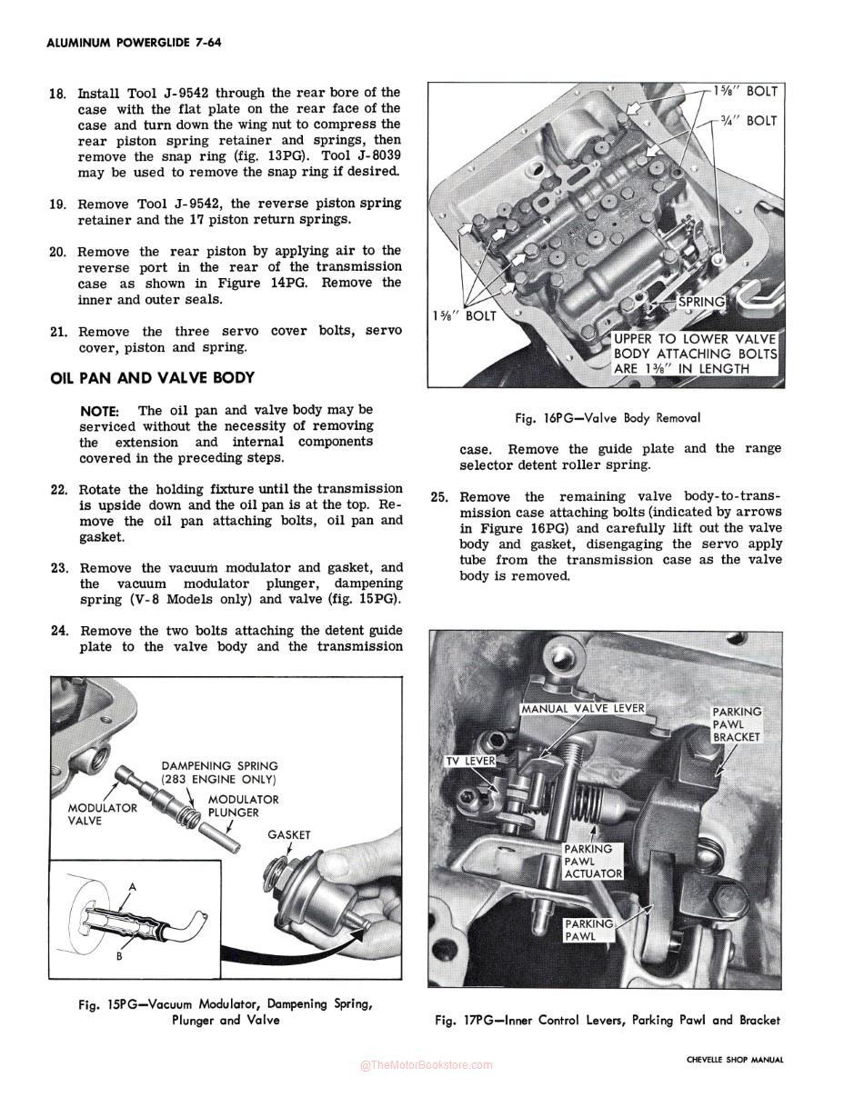 1964 Chevelle Shop Manual Sample Page - Aluminum Powerglide Section