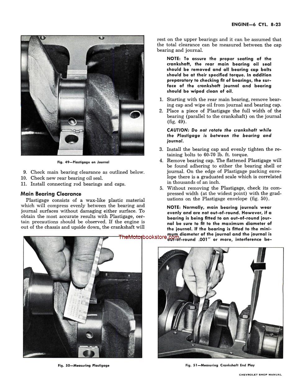 1964 Chevrolet Car Shop Manual Sample Page - Engine