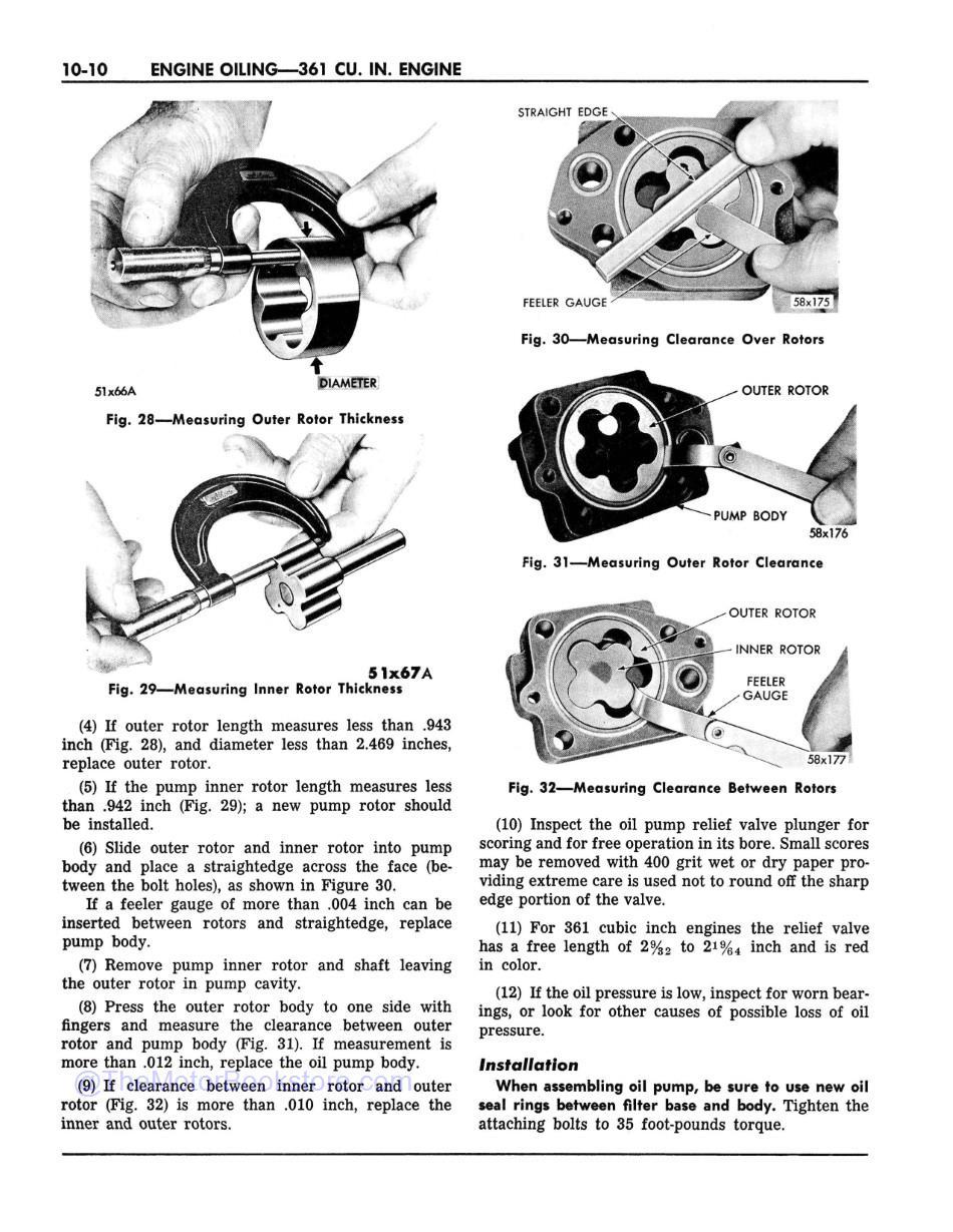 1964 Dodge Truck 100-600 Shop Manual  Sample Page  - 361 cu. in. Engine Oiling