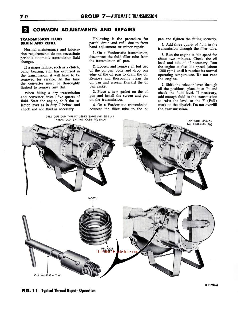 1964 Ford Falcon, Comet Shop Manual Sample Page - Automatic Transmission