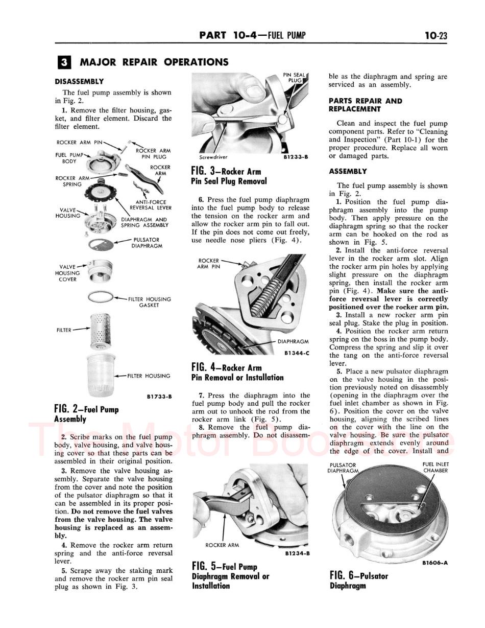 1964 Ford Thunderbird Shop Manual Sample Page -Fuel Pump 