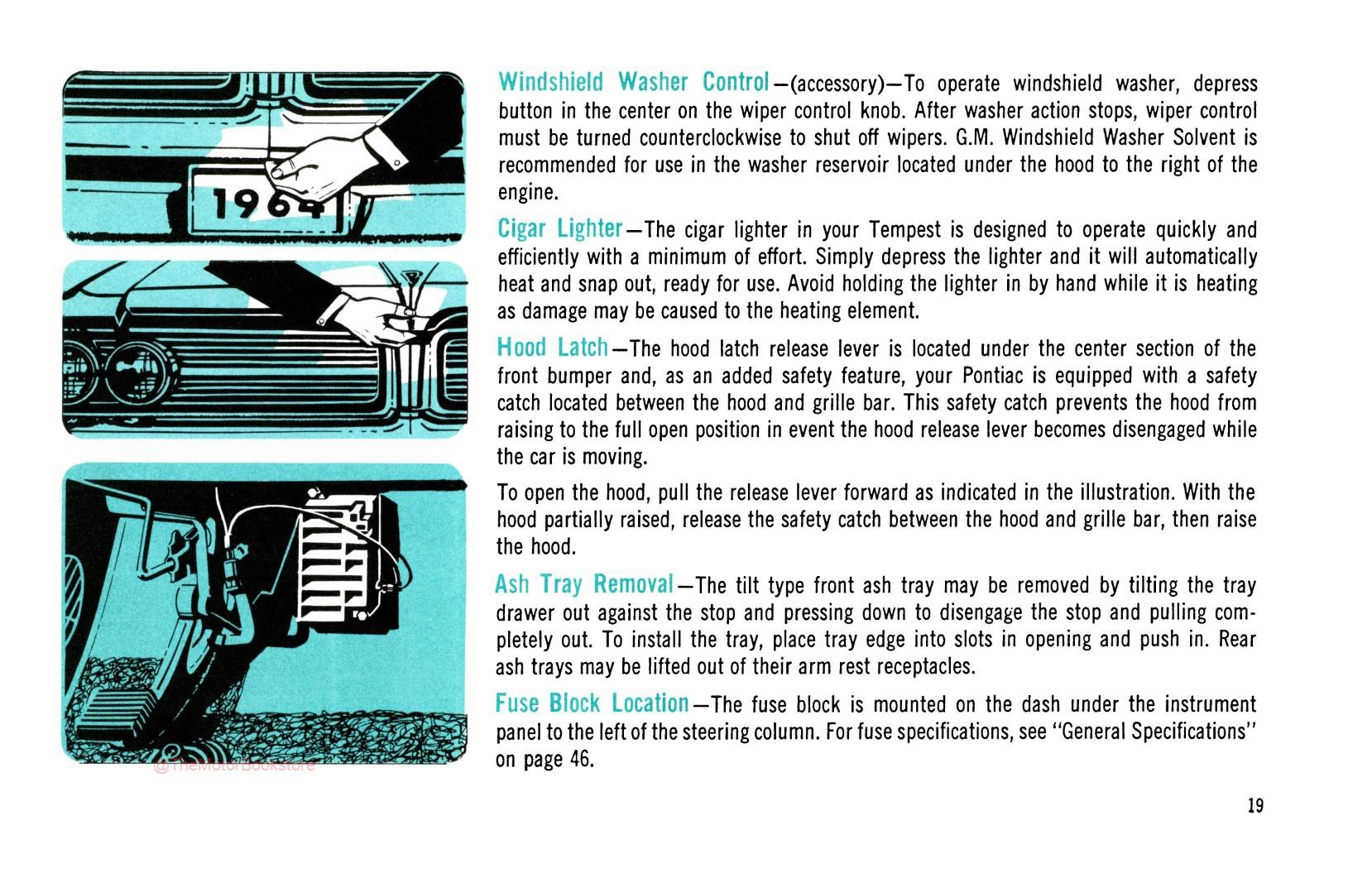 1964 Pontiac GTO, Tempest, & LeMans Owner's Manual - Sample Page