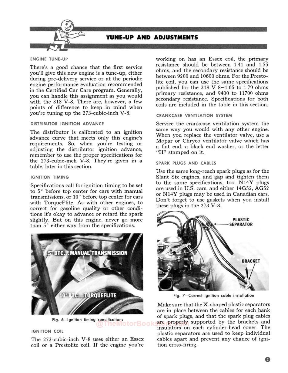 1964 V8 (273 ci) Valiant, Dart, Barracuda Service Reference BookSample Page - Ignition