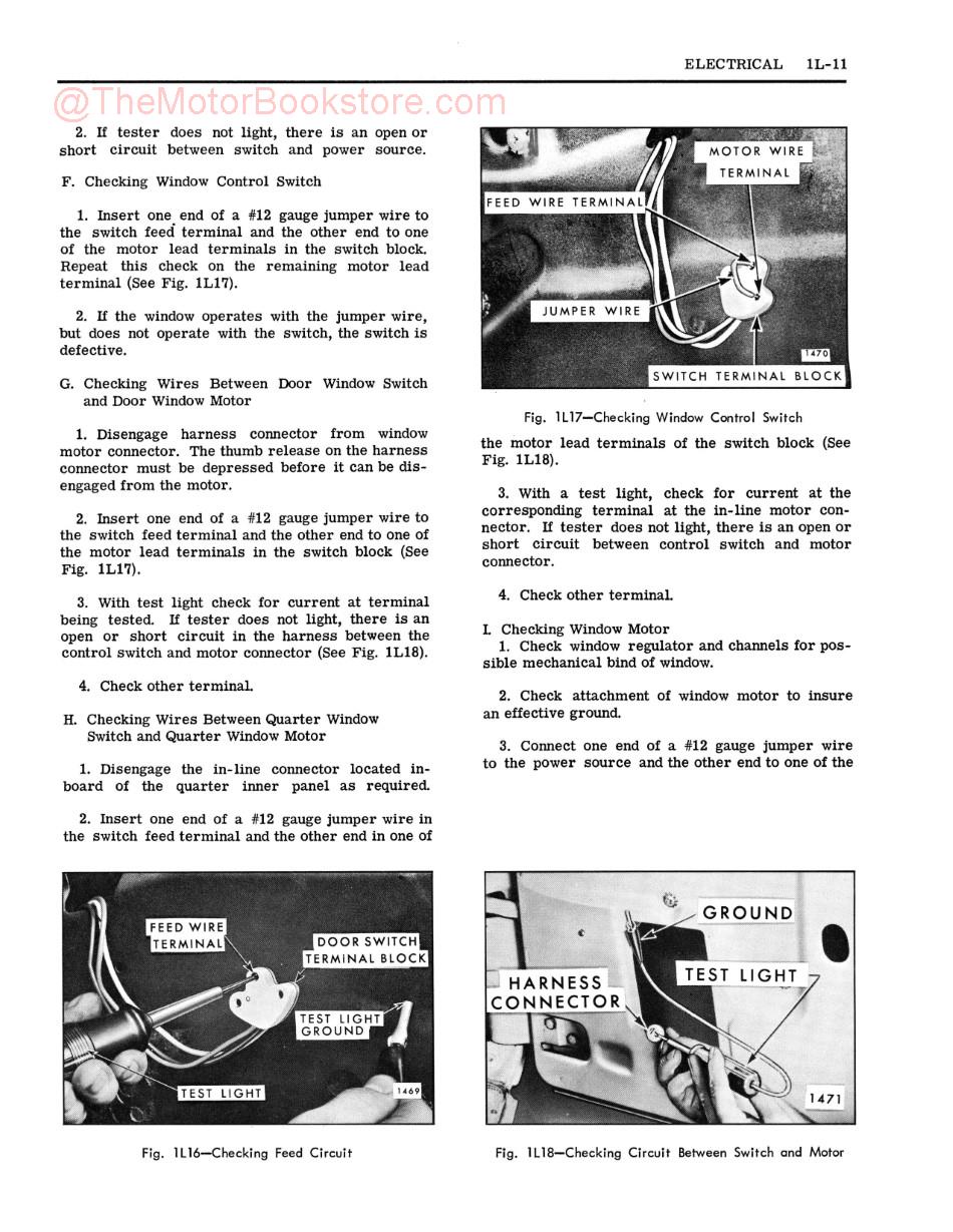 1965 Buick Shop Manual Sample Page - Electrical