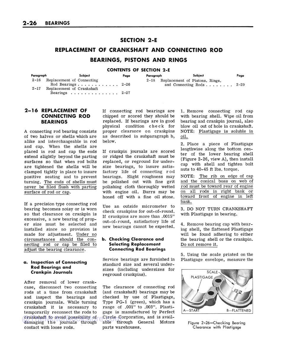 1965 Buick Skylark Gran Sport Shop Manual Supplement Sample Page - Bearings Replacement