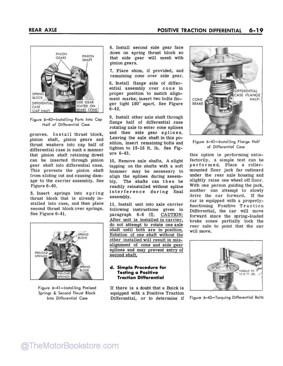 1965 Buick Special / Skylark Shop Manual Sample Page  - Rear Axle