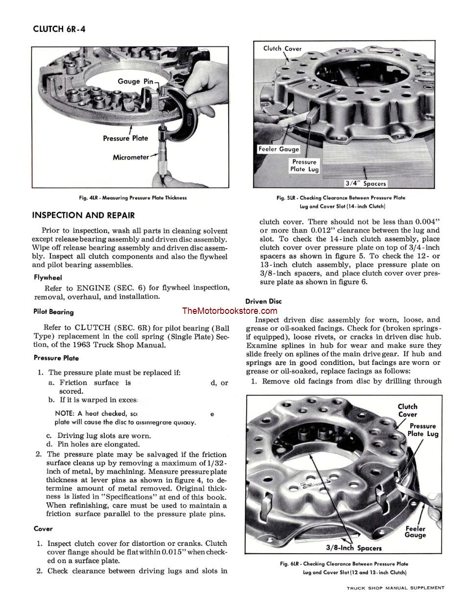 1965 Chevrolet Truck Shop Manual Sample Page - Clutch