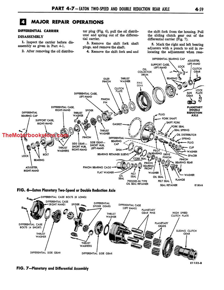 1965 Ford Truck Shop Manual Sample Page - Rear Axle