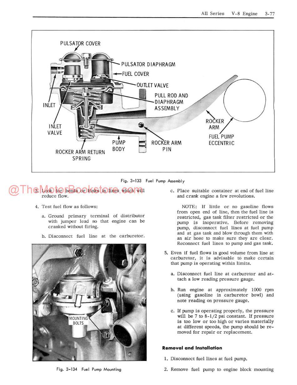 1965 Oldsmobile Chassis Service Manual Sample Page - V-8 Engine Section