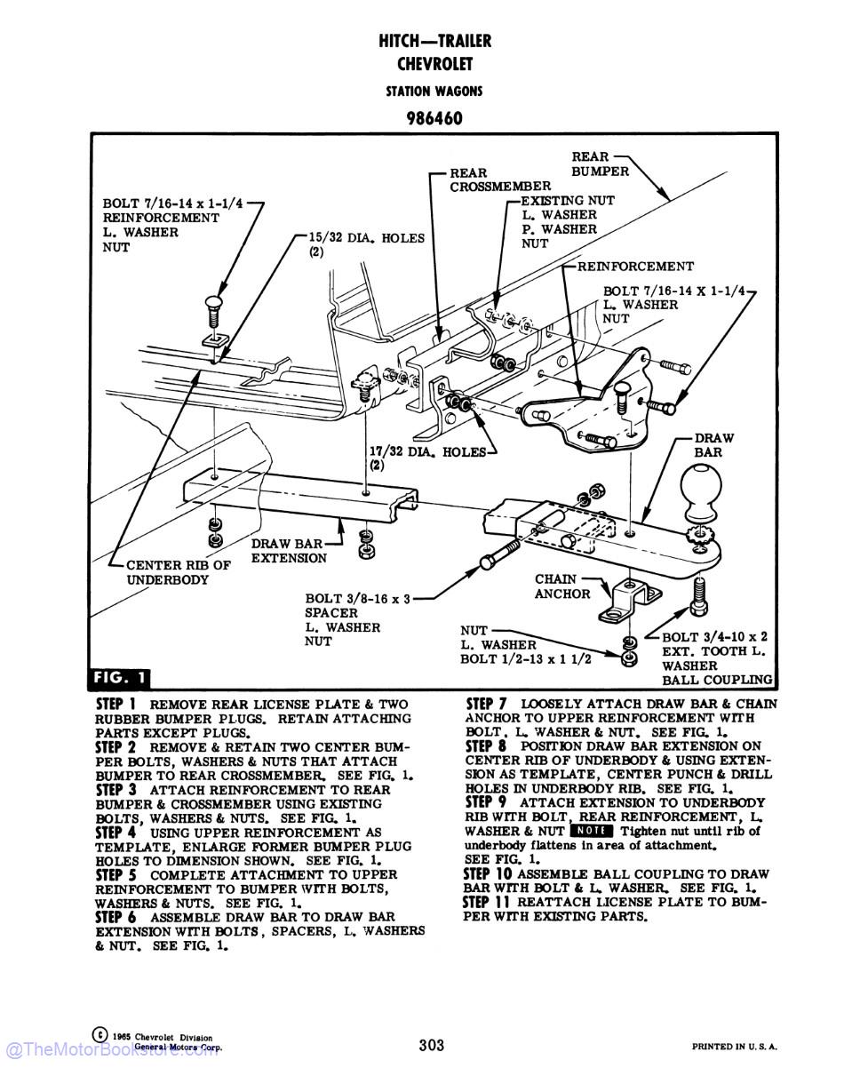 1966 Chevrolet Car, Truck Accessories Installation Reference Manual