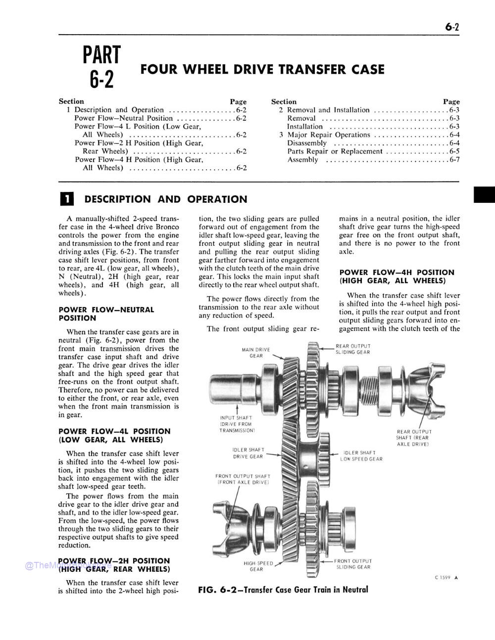 1966 Ford Bronco Shop Manual Supplement - Sample Page 1