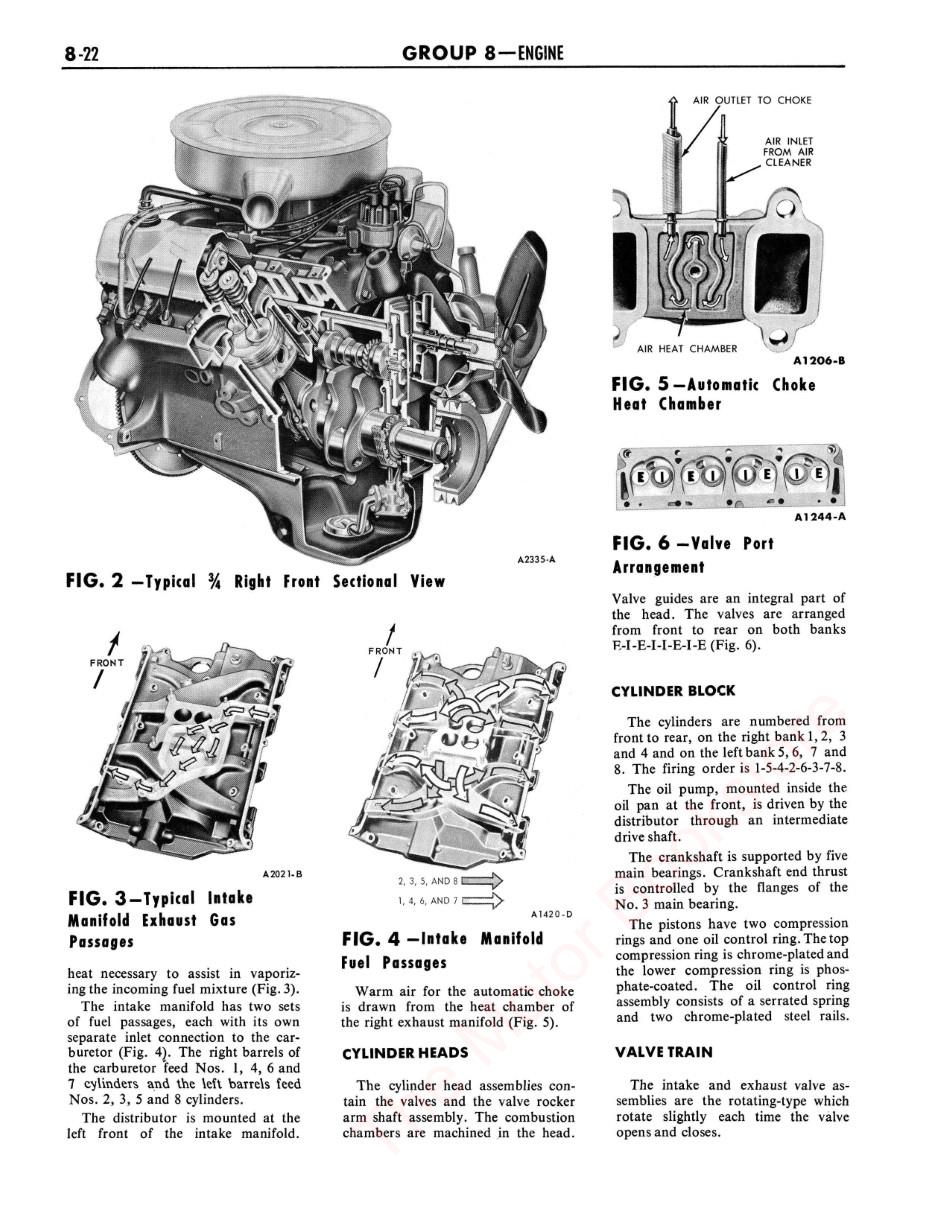 1966 Ford Thunderbird Shop Manual Sample Page - Engine