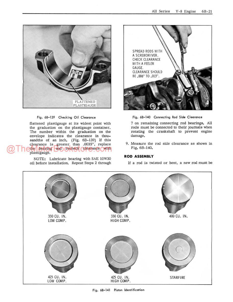 1966 Oldsmobile Chassis Service Manual Sample Page - V-8 Engine Section