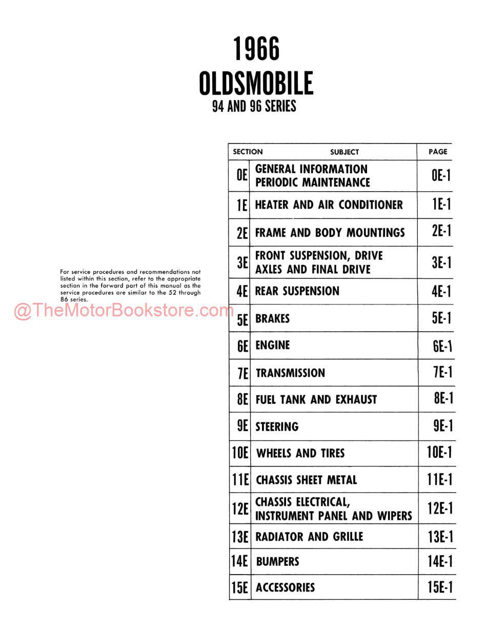 1966 Oldsmobile Shop Manual - Volume 2