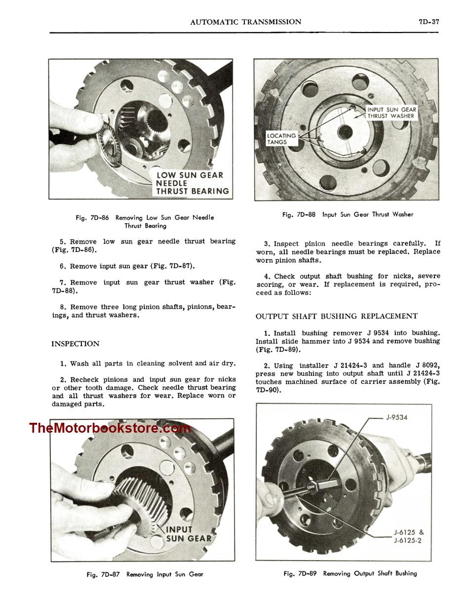 1966 Pontiac Tempest Shop Manual Sample Page - Automatic Transmission