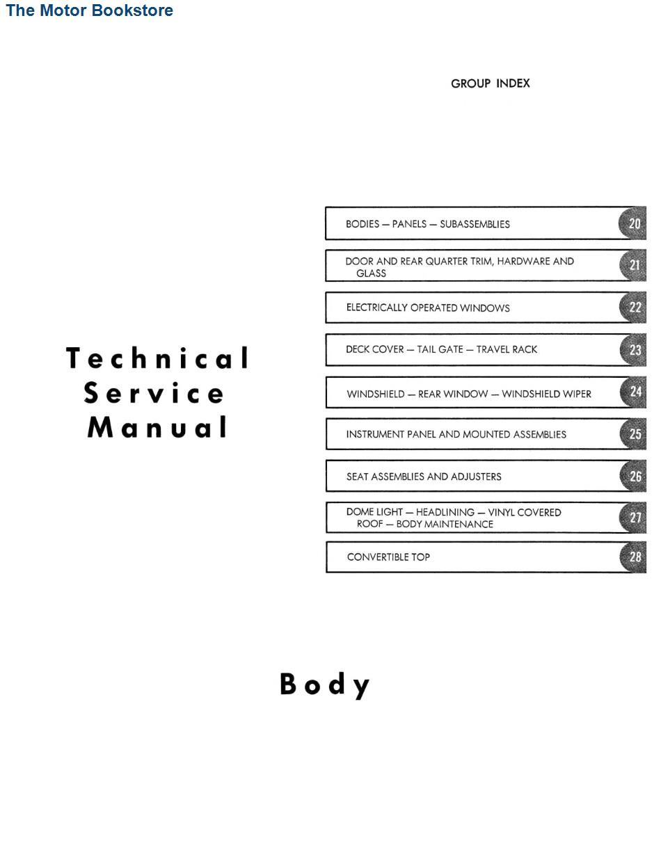 1967 AMC Technical Service Manual - Rambler Rebel, Ambassador and Marlin - BODY