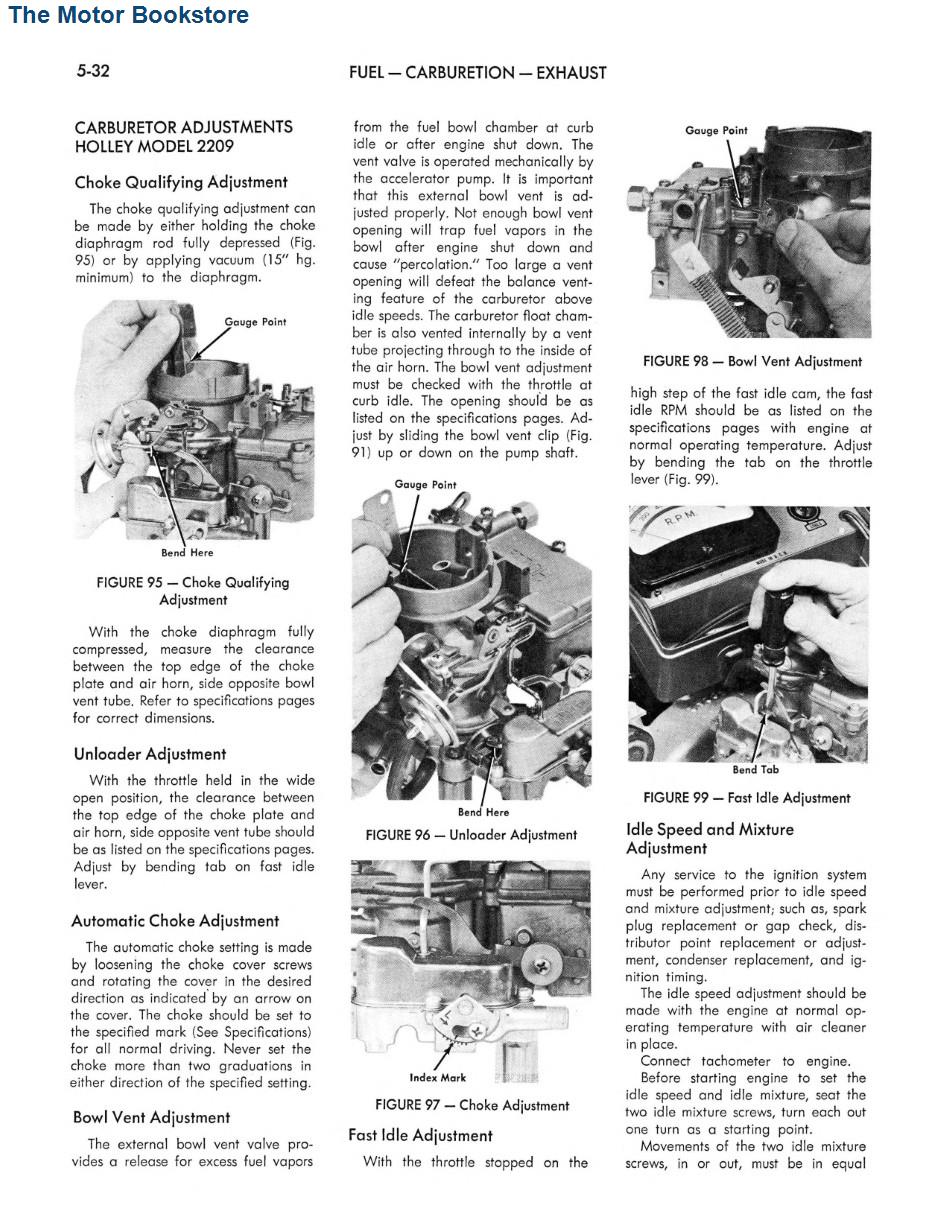 1967 AMC Technical Service Manual Rambler Rebel, Ambassador, Marlin Sample Page - Fuel - Carburetion - Exhaust